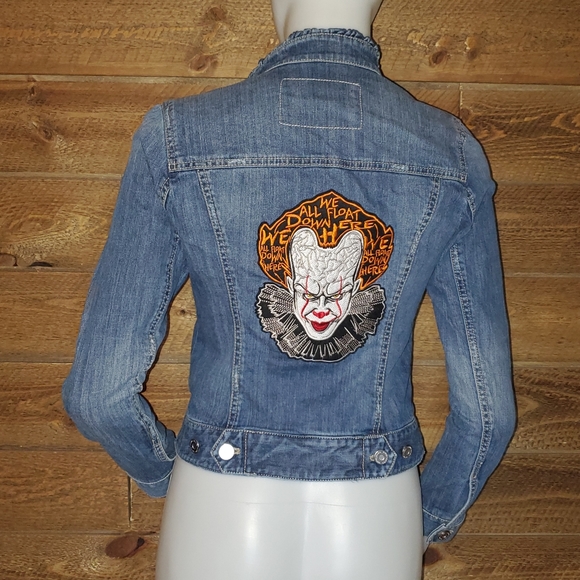 Stephen King It Customized Jean Jacket Size 0 - Picture 13 of 16